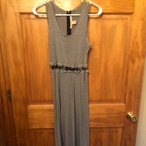 Black and white maxi dress